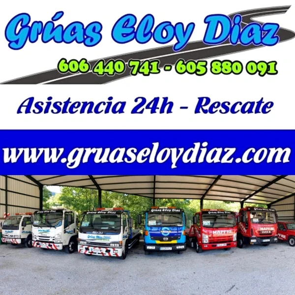 Grúas Eloy Díaz, servicios de asistencia de vehículos, transporte, y rescate en carretera.